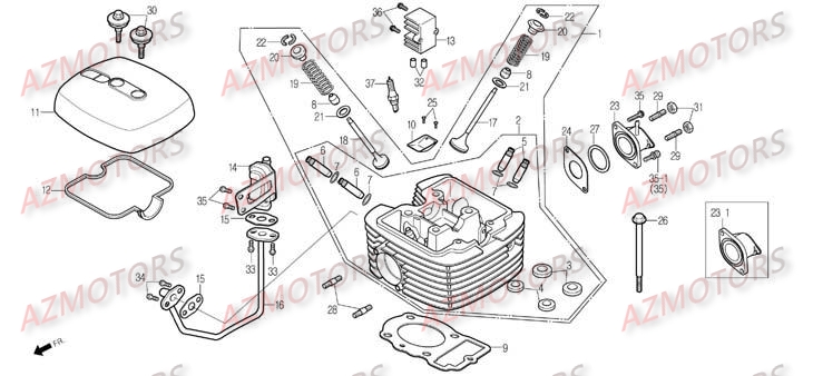 CULASSE pour ROADWIN 125 CARBU