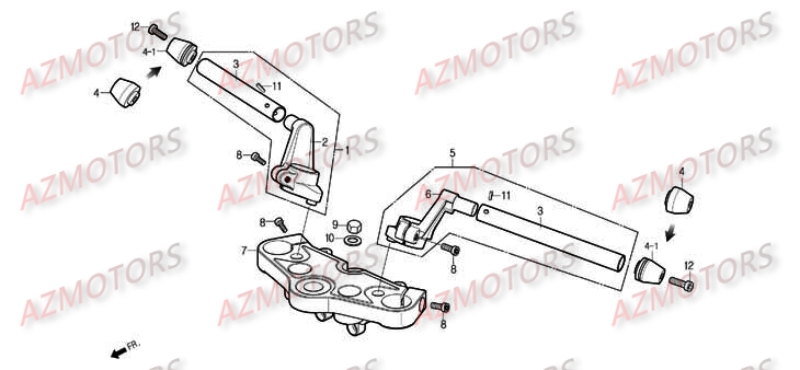 Guidon DAELIM Pièces Moto DAELIM ROADWIN Carbu 125cc
