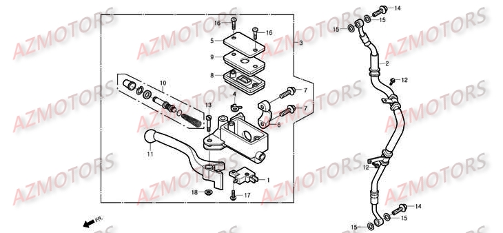 MAITRE CYLINDRE AVANT DAELIM ROADWIN 125 CARBU