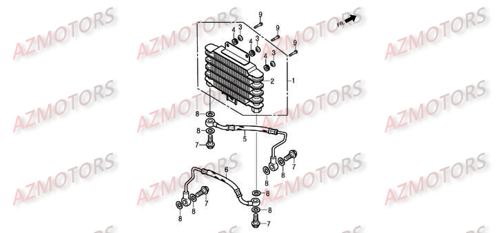 Radiateur DAELIM Pièces Moto DAELIM ROADWIN Carbu 125cc
