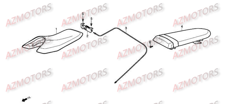 Selle DAELIM Pièces Moto DAELIM ROADWIN Carbu 125cc
