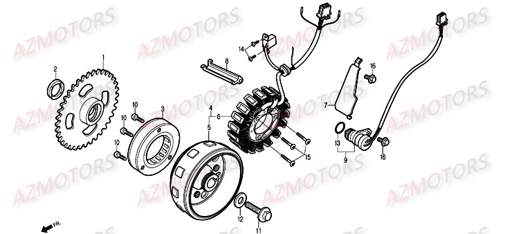 ALTERNATEUR DAELIM ROADWIN 125 I