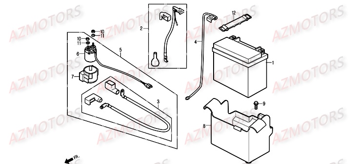 Batterie DAELIM Pièces Moto DAELIM ROADWIN injection 125cc
