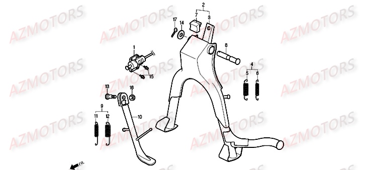 Bequilles DAELIM Pièces Moto DAELIM ROADWIN injection 125cc
