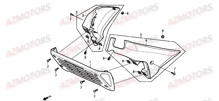 Cache Radiateur DAELIM Pièces Moto DAELIM ROADWIN injection 125cc
