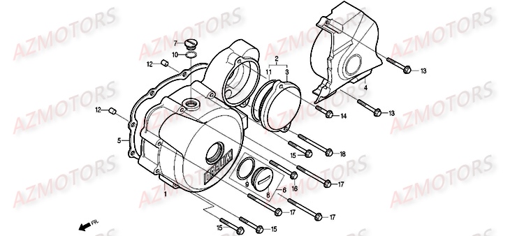 Carter DAELIM Pièces Moto DAELIM ROADWIN injection 125cc
