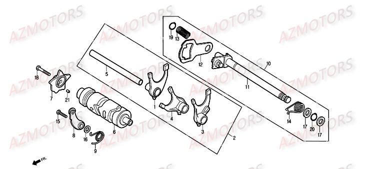 Commandes Vitesses DAELIM Pièces Moto DAELIM ROADWIN injection 125cc
