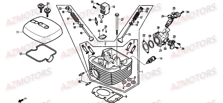 CULASSE pour ROADWIN 125 I