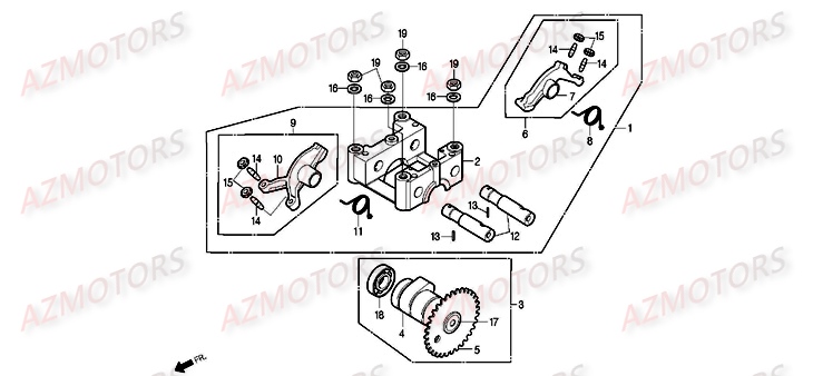 Culbuteur DAELIM Pièces Moto DAELIM ROADWIN injection 125cc
