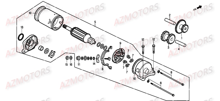 Demarreur DAELIM Pièces Moto DAELIM ROADWIN injection 125cc
