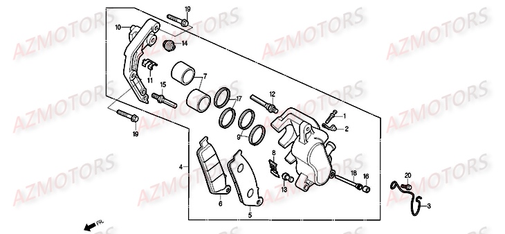 Etrier Avant DAELIM Pièces Moto DAELIM ROADWIN injection 125cc
