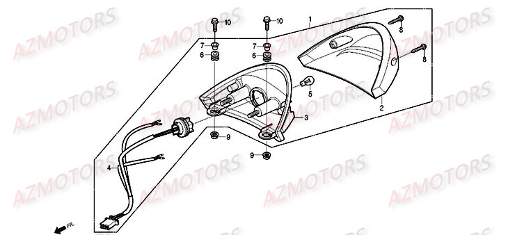 Feu Arriere DAELIM Pièces Moto DAELIM ROADWIN injection 125cc
