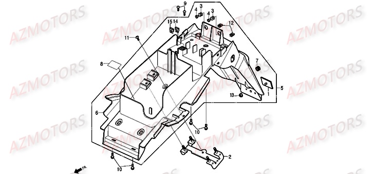 Garde Boue Arriere DAELIM Pièces Moto DAELIM ROADWIN injection 125cc
