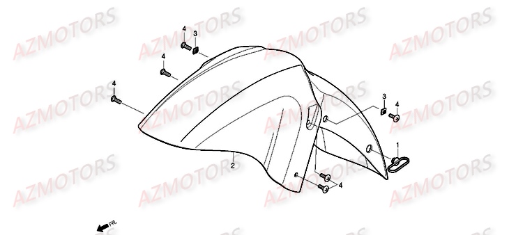 Garde Boue Avant DAELIM Pièces Moto DAELIM ROADWIN injection 125cc
