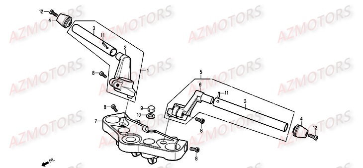 Guidon DAELIM Pièces Moto DAELIM ROADWIN injection 125cc
