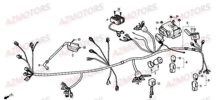 SYSTEME_ELECTRIQUE DAELIM Pièces Moto DAELIM ROADWIN injection 125cc