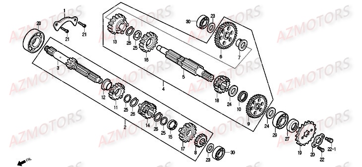 Transmission Primaire DAELIM Pièces Moto DAELIM ROADWIN injection 125cc
