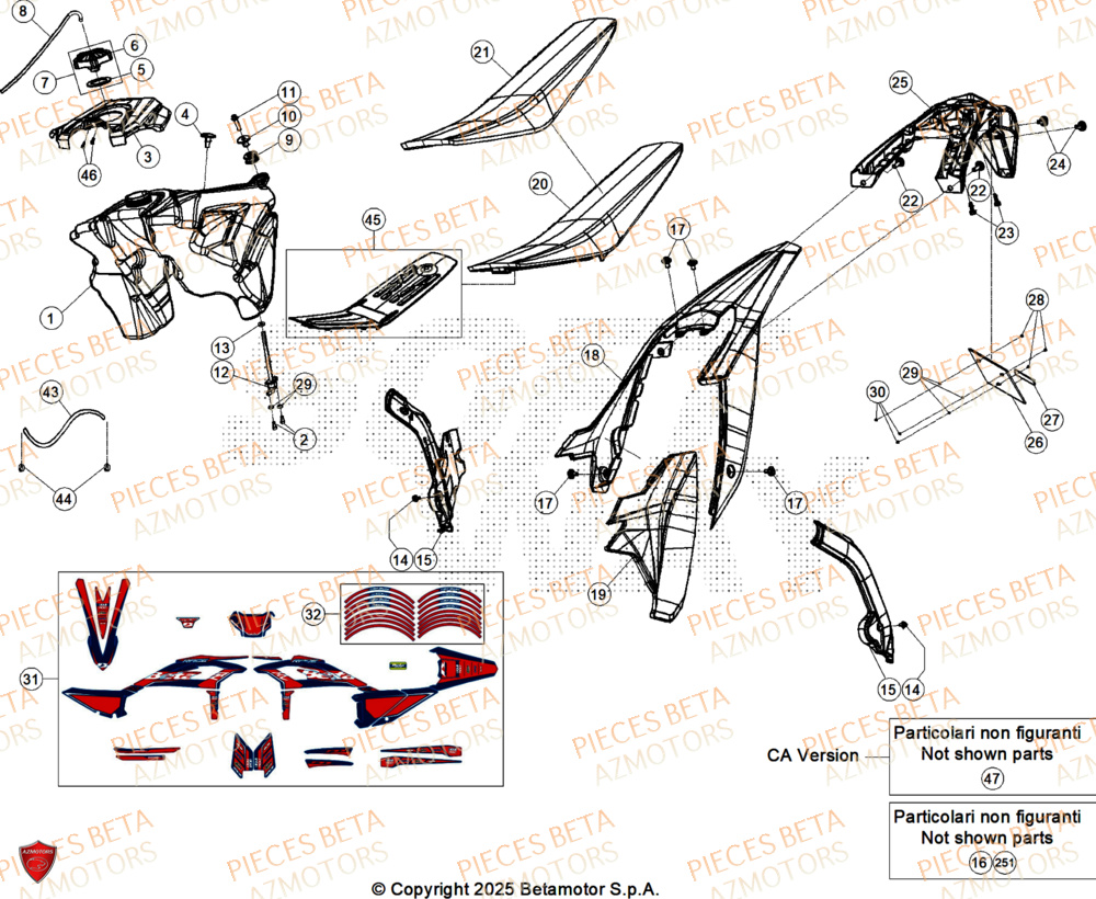 Carenage Arriere BETA Pièces Beta RR 125 2T RACE - 2026