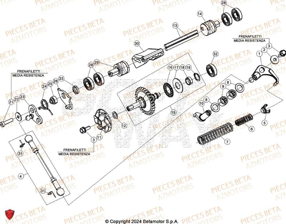 Refroidissement BETA Pièces Beta RR 125 2T RACE - 2026