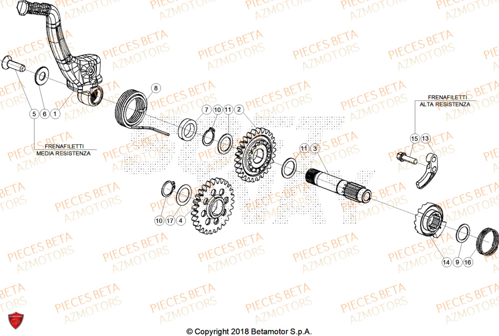 Kick Starter BETA Pièces Beta RR 125 2T X-PRO - 2026