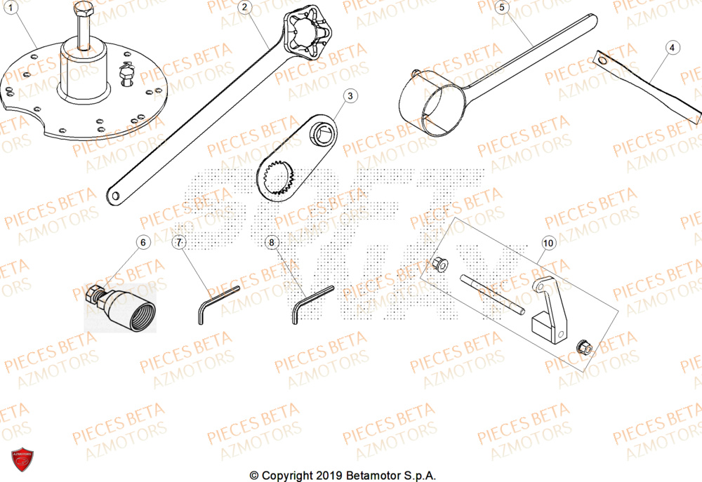 Outils 2 BETA Pièces Beta RR 125 2T X-PRO - 2026