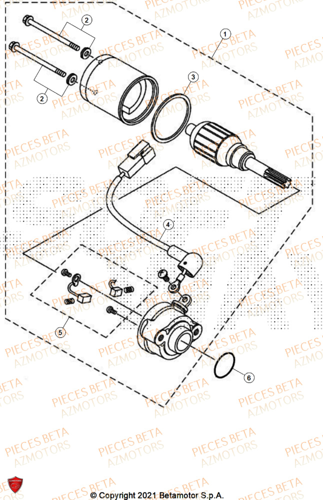 Demarreur BETA Pièces Beta ENDURO RR 125 4T R 2026