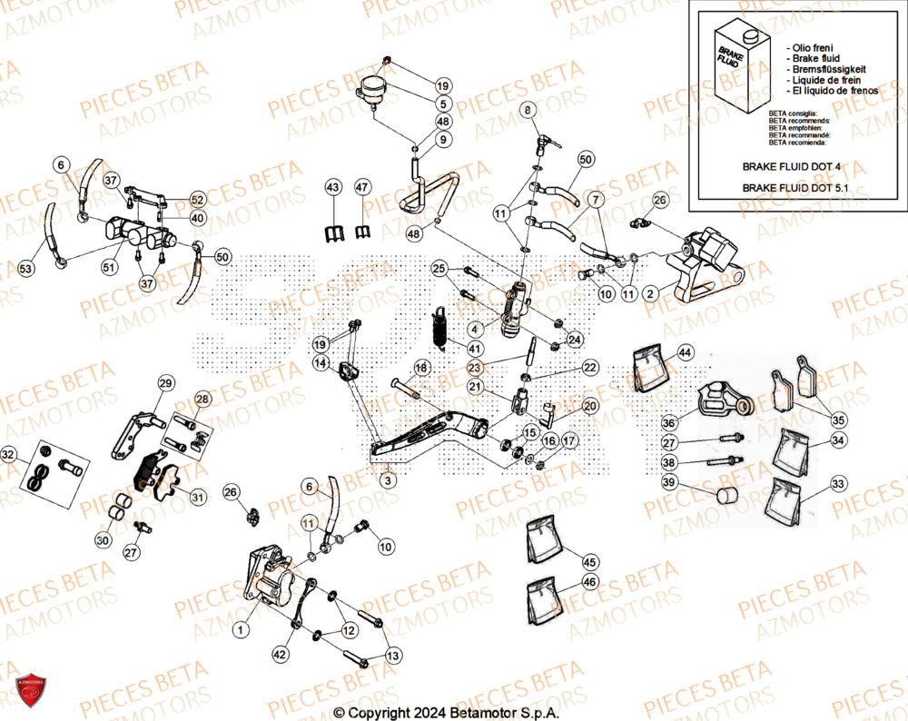 Freins BETA Pièces Beta ENDURO RR 125 4T R 2026