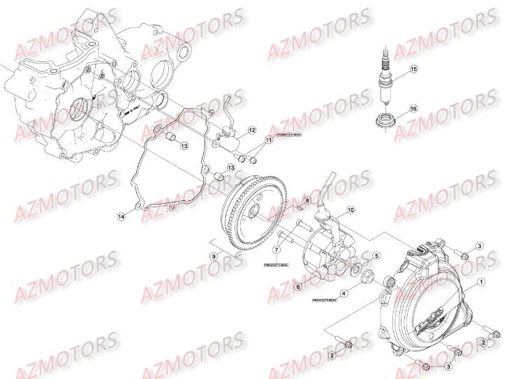 ALLUMAGE BETA piece beta enduro rr 250 2t 2temps 2016