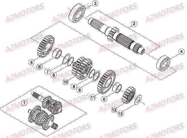 BOITE A VITESSES BETA RR 250 2T 16