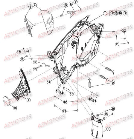 FILTRE AIR BETA pour BOITIER DU FILTRE de RR-250-2T-16