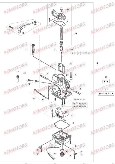 Carburateur BETA Pieces BETA RR 2T 250 - (2016)