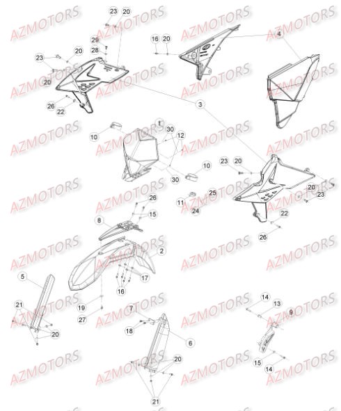 Carenages Avant BETA Pieces BETA RR 2T 250 - (2016)
