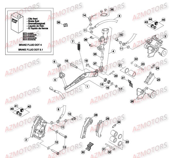 FREINS pour RR-250-2T-16