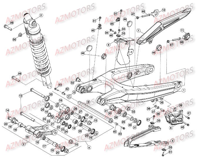 Suspension Arriere BETA Pieces BETA RR 2T 250 - (2016)