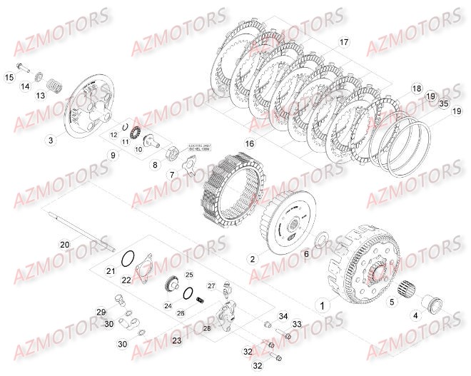 Transmission Embrayage BETA Pieces BETA RR 2T 250 - (2016)