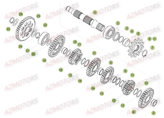 BOITE A VITESSES 2 BETA RR 250 2T 17