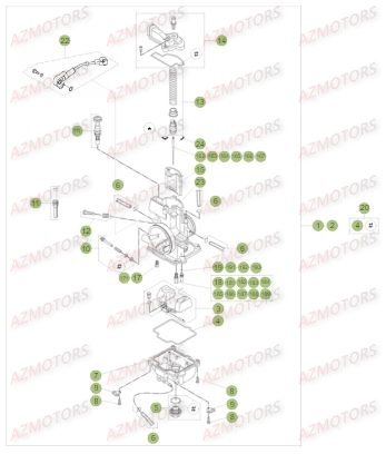 Carburateur A Partir Du No 0 A 100034 BETA Pieces BETA RR 2T 250 - (2017)