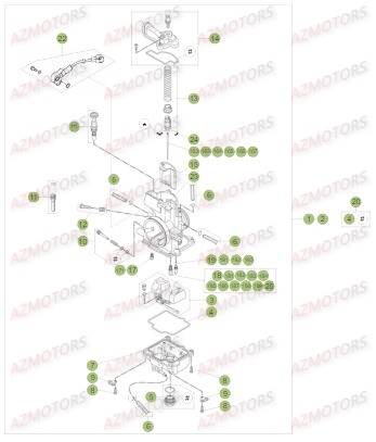 Carburateur A Partir Du No 100035 A 149999 BETA Pieces BETA RR 2T 250 - (2017)