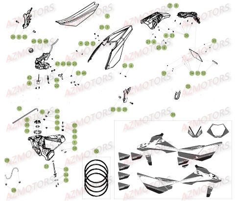 Carenages Arriere BETA Pieces BETA RR 2T 250 - (2017)