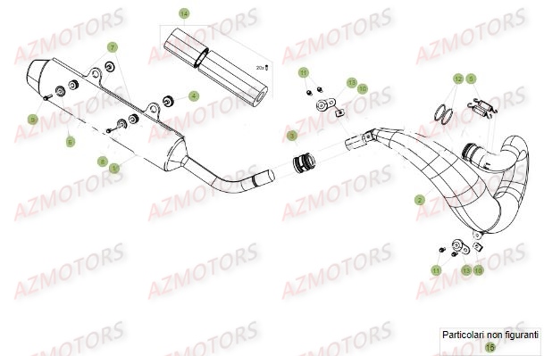 ECHAPPEMENT DU No SERIE 0 A 100034 pour RR-250-2T-17