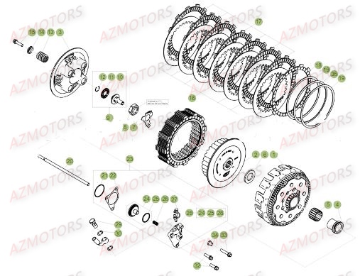 EMBRAYAGE BETA piece beta enduro rr 250 2t 2temps 2017