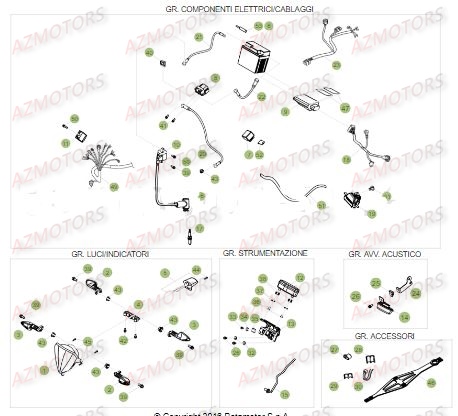 EQUIPEMENT ELECTRIQUE DU No SERIE 0 A 100034 pour RR-250-2T-17