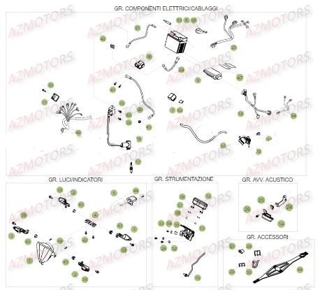 EQUIPEMENT ELECTTRIQUE DU No SERIE 100035 A 149999 pour RR-250-2T-17