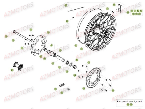 Roue Arriere BETA Pieces BETA RR 2T 250 - (2017)