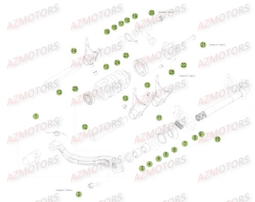 SELECTEUR_DE_VITESSES BETA piece beta enduro rr 250 2t 2temps 2017