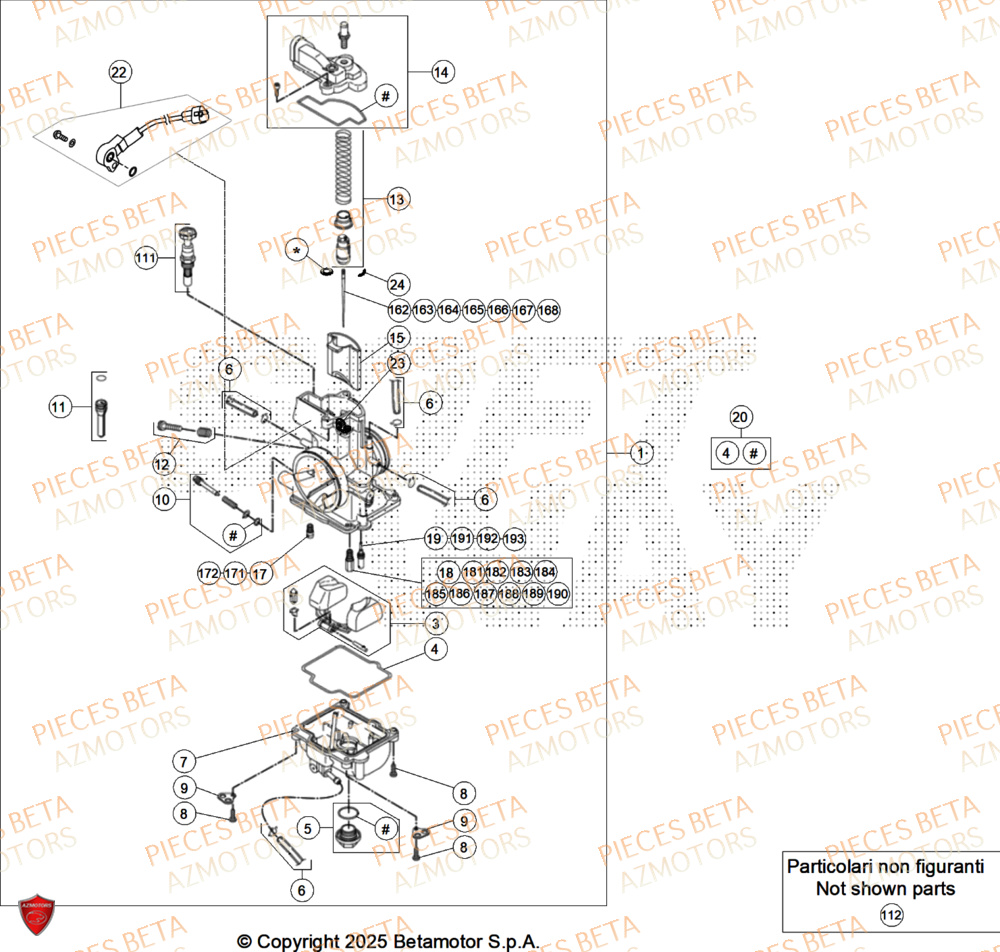 Carburateur BETA Pieces BETA RR 2T 250 RACE - (2026)