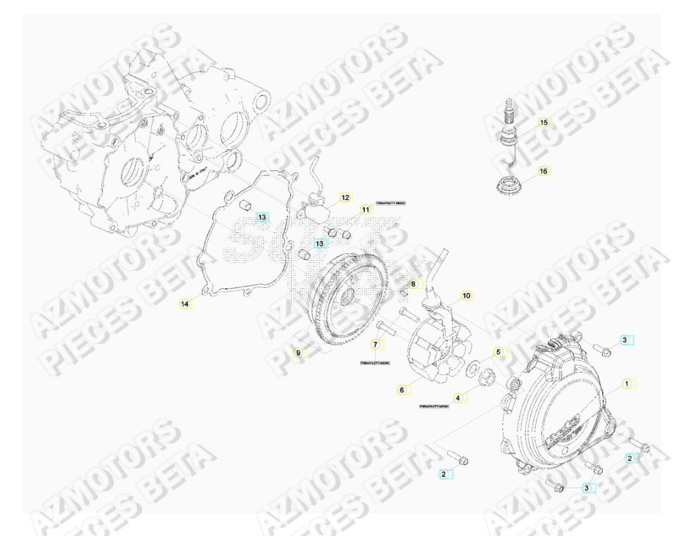 ALLUMAGE BETA piece beta enduro rr 250 2t RACING 2temps 2017