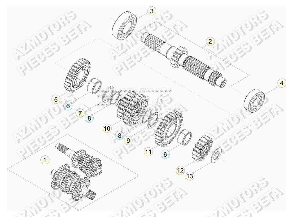 Boite A Vitesses BETA Pieces BETA RR 2T 250 RACING - (2017)