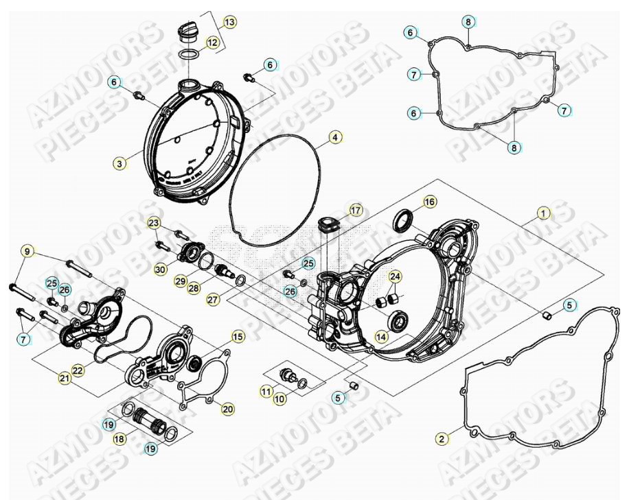 COUVERCLE EMBRAYAGE BETA RR 250 RACING 2T 17