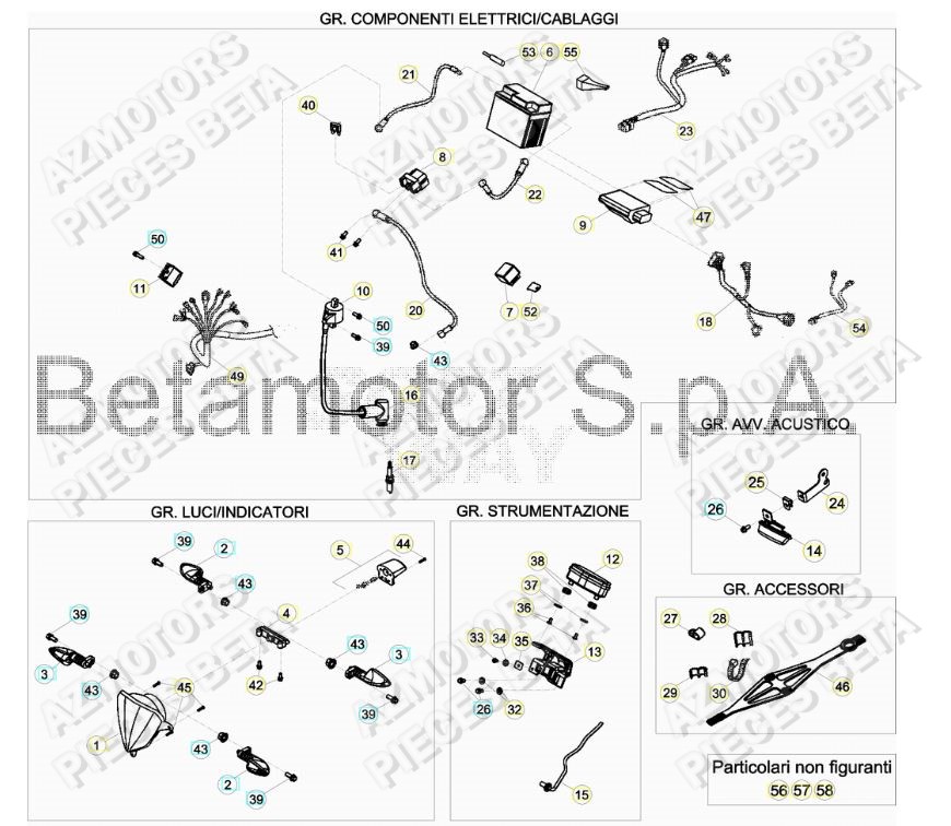 Equipement Electrique BETA Pieces BETA RR 2T 250 RACING - (2017)